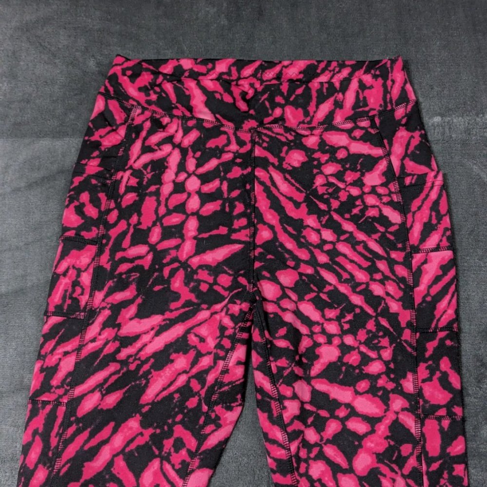 POPfit Stella Leggings, Pink and Black, Size L